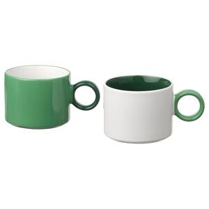IKEA nwt PIGGÅL
Mug, white/green, 10 oz
